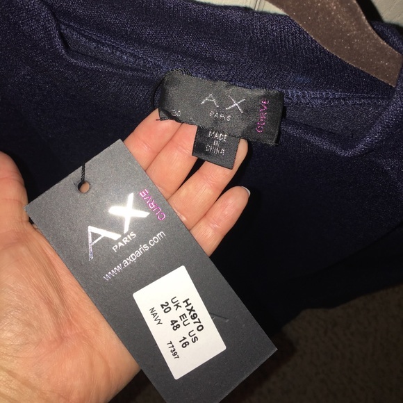 AX Paris Curve Navy Swing Dress - NWT - Picture 6 of 8